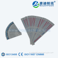 Disposable sterilization indicator strip for healthcare packaging